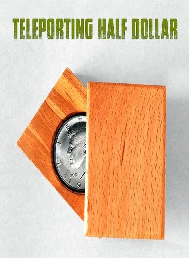 MilesMagic Magician's Teleporting Half Dollar Wooden Block Gimmick | Coin Transportation or Appear Disappear Box for Real Close Up Illusion Magic Tricks - Image 1